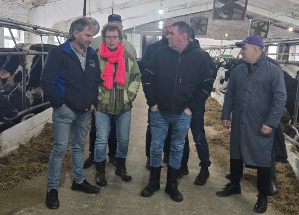 Renee Kremenets at Family Dairy Farms as part of the European Delegation Visit