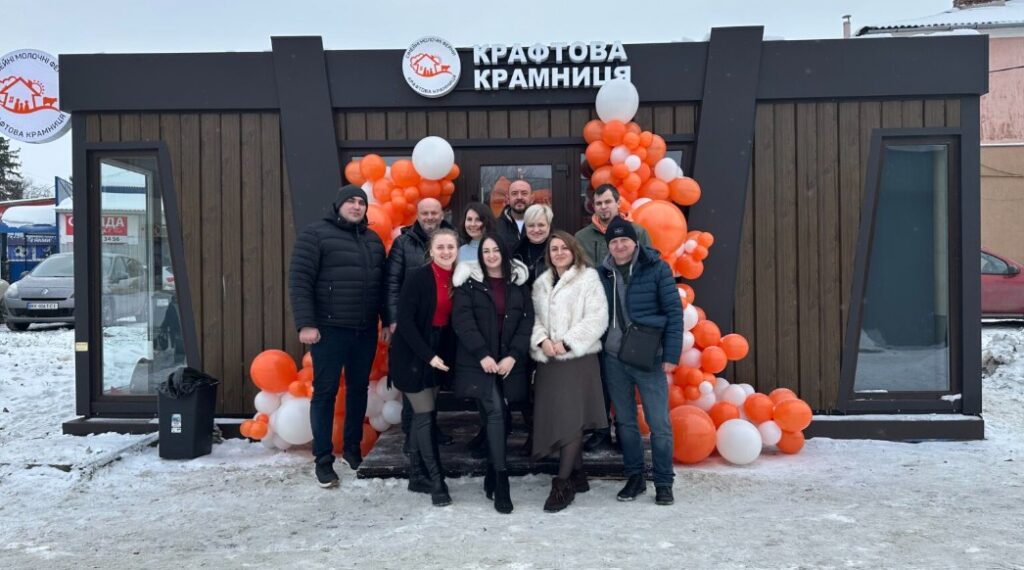 Family Dairy Farms Team at a new craft store in Shepetivka
